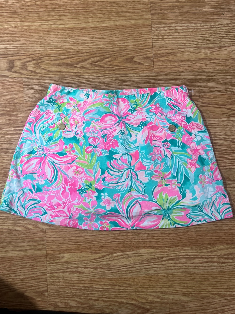 Lilly Pulitzer Madison Pink & Teal Floral Mini Skort